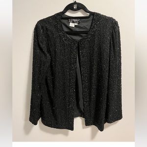 Nikky evenings black beaded jacket. Size 8 or medium